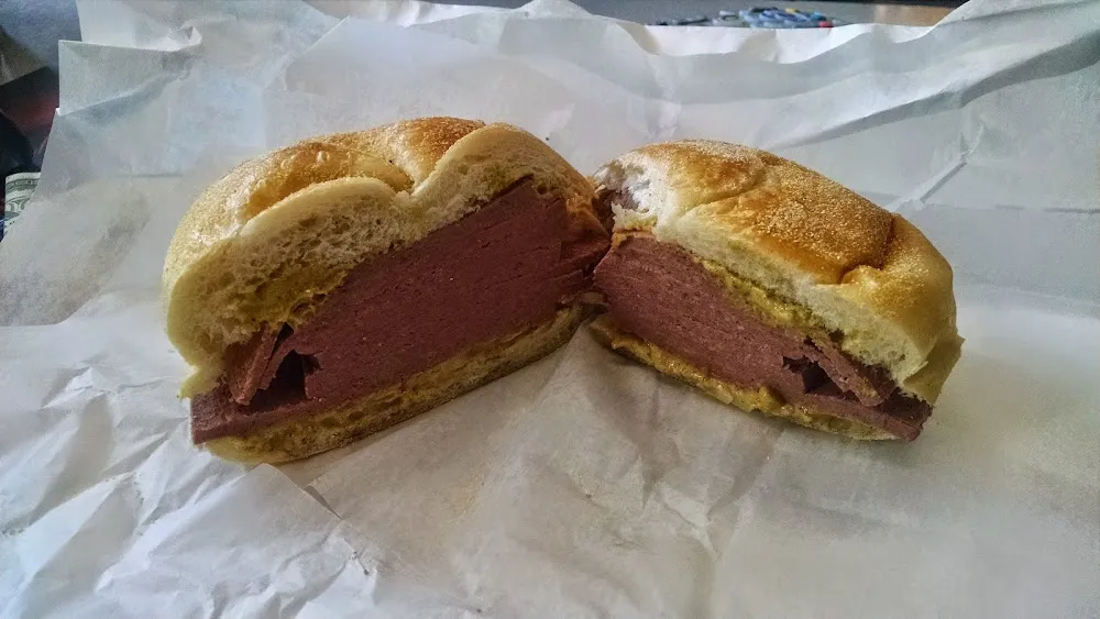 Liverwurst and Onions with Mustard on A